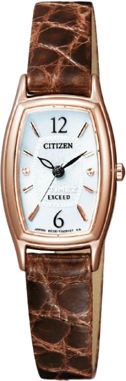 Citizen,Quartz 18.40mm,18.40mm,Stainless Steel,Yellow Gold,White,Quartz,EX2002,EX2002-03A