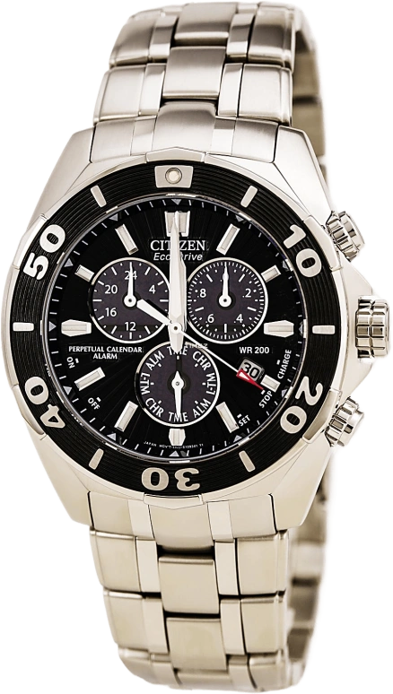 Citizen,Other 43mm,43mm,Stainless Steel,Black,Quartz,BL5440,BL5440-58E
