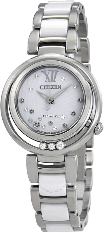 Citizen,Quartz 30mm,30mm,Stainless Steel,White,Quartz,EM0320,EM0320-83A