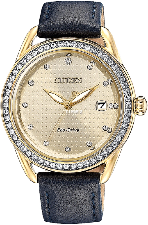 Citizen,Eco-Drive 37mm,37mm,Stainless Steel,Gold,Quartz,In-house Caliber,Sapphire,Crystal Glass,FE6118,FE6118-11P