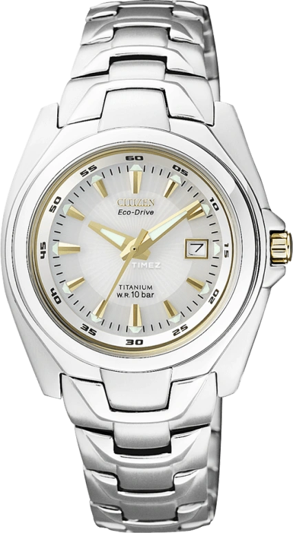 Citizen,Other 32mm,32mm,Titanium,White,Quartz,EW0911,EW0911-50A