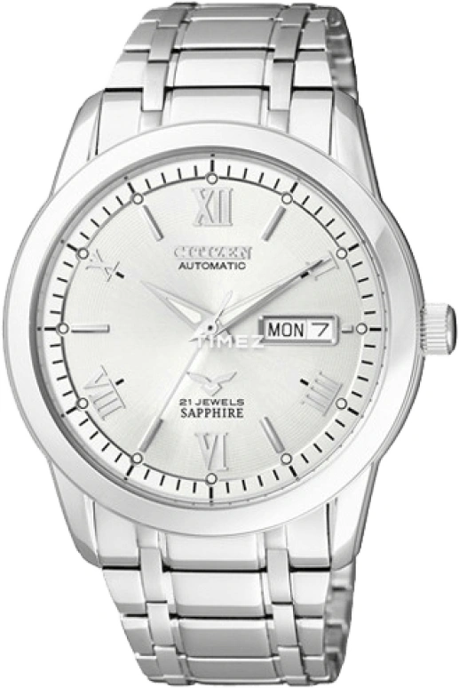 Citizen,Other 40mm,40mm,Stainless Steel,Silver White,Automatic,Sapphire,Crystal Glass,NH8290,NH8290-59BB