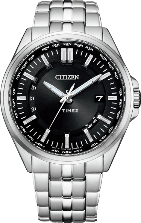 Citizen,Quartz 43mm,43mm,Stainless Steel,Black,Quartz,CB0017,CB0017-71E