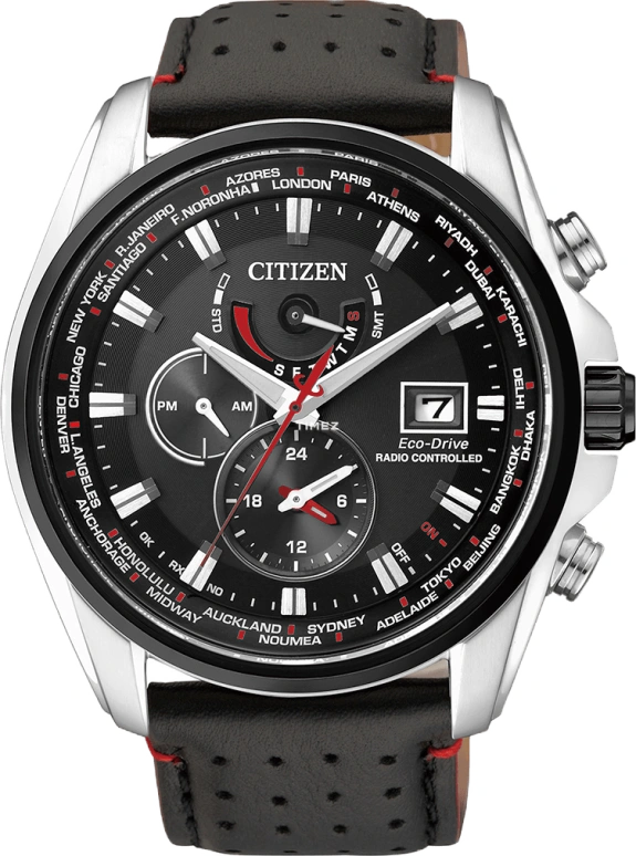 Citizen,Eco-Drive 46mm,46mm,Stainless Steel,Black,Quartz,In-house Caliber,Sapphire,AT9037,AT9037-05E