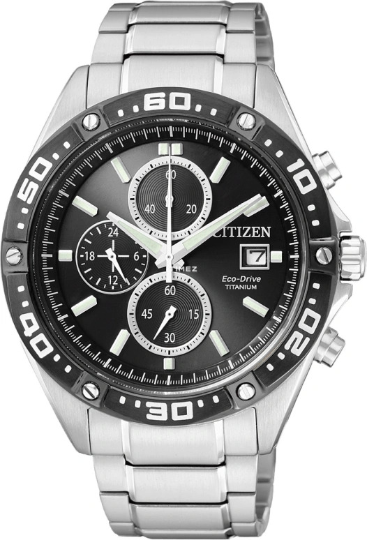 Citizen,Eco-Drive 40mm,40mm,Titanium,Black,Quartz,In-house Caliber,Sapphire,Crystal Glass,CA0030,CA0030-61E