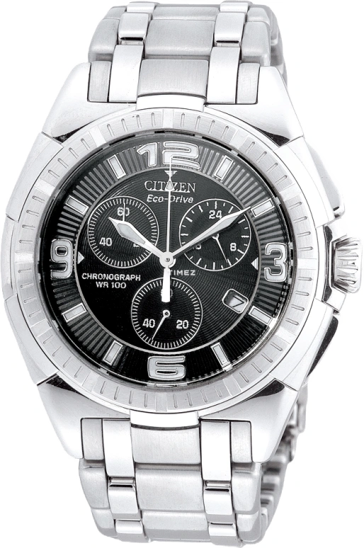 Citizen,Eco-Drive ,Stainless Steel,Black,Crystal Glass,AT0140,AT0140-64E
