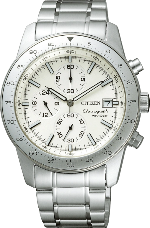 Citizen,Quartz 40mm,40mm,Stainless Steel,White,Hardlex,Crystal Glass,AN5120,AN5120-53A