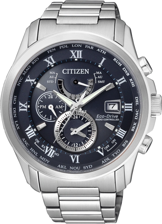 Citizen,Eco-Drive 44.50mm,44.50mm,Stainless Steel,Quartz,In-house Caliber,Sapphire,Crystal Glass,AT9080,AT9080-57L