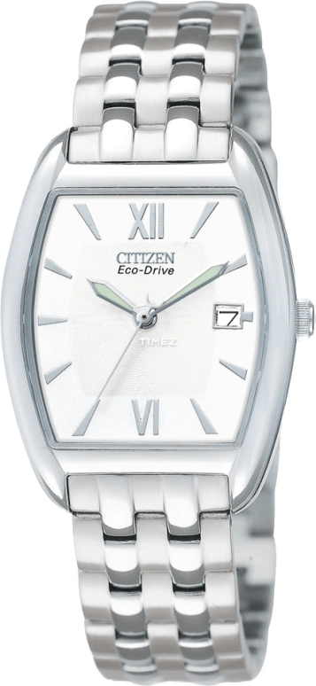 Citizen,Eco-Drive 27x26mm,27x26mm,Stainless Steel,White,Sapphire,Crystal Glass,Closed,EW1190,EW1190-54A
