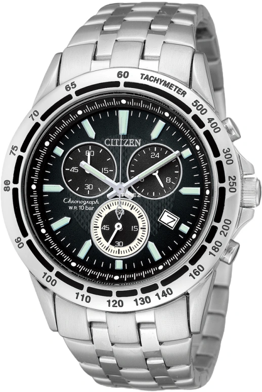 Citizen,Quartz ,Stainless Steel,White,Black,Hardlex,Crystal Glass,AN7027,AN7027-58F