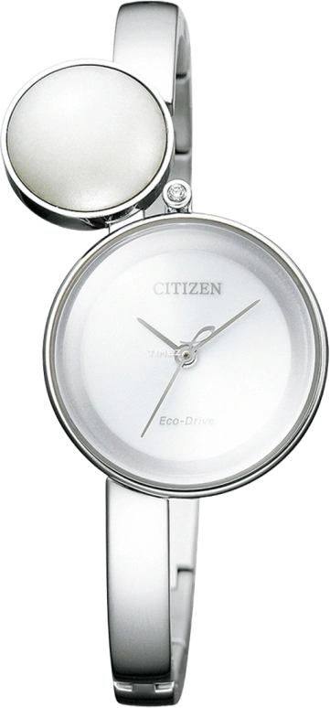 Citizen,Other 25mm,25mm,Stainless Steel,White,Quartz,EW5490,EW5490-59A