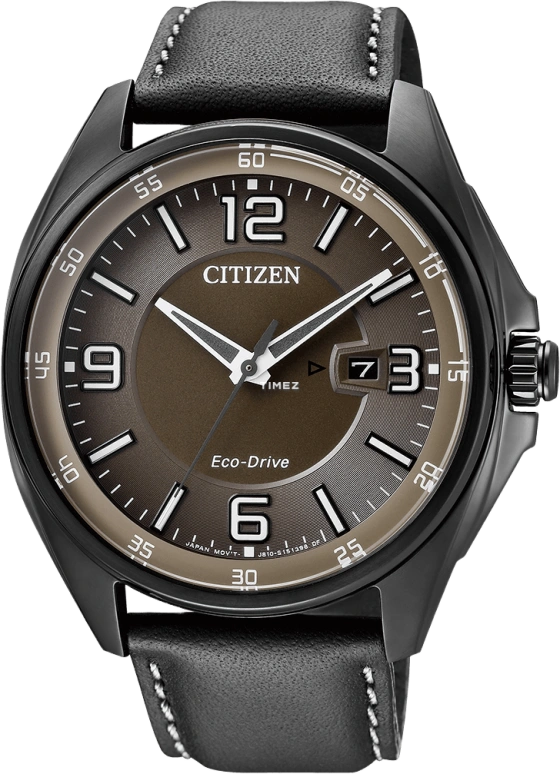 Citizen,Eco-Drive 45.20mm,45.20mm,Stainless Steel,Coffee,Brown,Quartz,In-house Caliber,Hardlex,Crystal Glass,AW1515,AW1515-18H