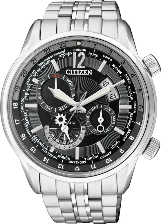 Citizen,Other 44.50mm,44.50mm,Stainless Steel,Black,Sapphire,Crystal Glass,Open,NB2010,NB2010-58E