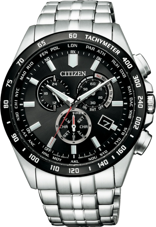 Citizen,Eco-Drive 43mm,43mm,Stainless Steel,Black,Quartz,In-house Caliber,Sapphire,CB5874,CB5874-90E