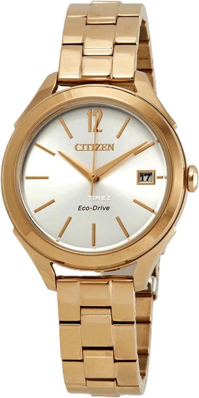 Citizen,Other 34mm,34mm,Stainless Steel,Silver White,Quartz,In-house Caliber,Hardlex,Crystal Glass,Glass,FE6143,FE6143-56A