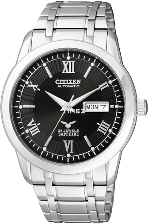 Citizen,Other 40mm,40mm,Stainless Steel,Black,Automatic,Sapphire,Crystal Glass,NH8290,NH8290-59EB