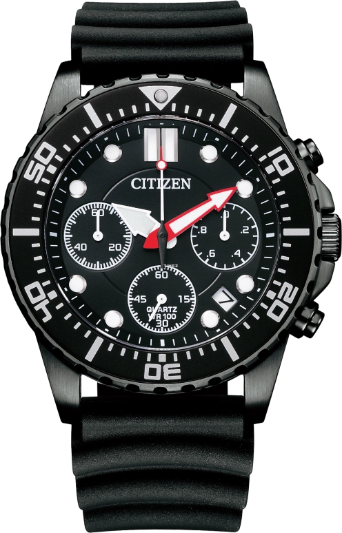 Citizen,Quartz 43mm,43mm,Stainless Steel,Black,Quartz,In-house Caliber,Hardlex,Crystal Glass,AI5005,AI5005-13E