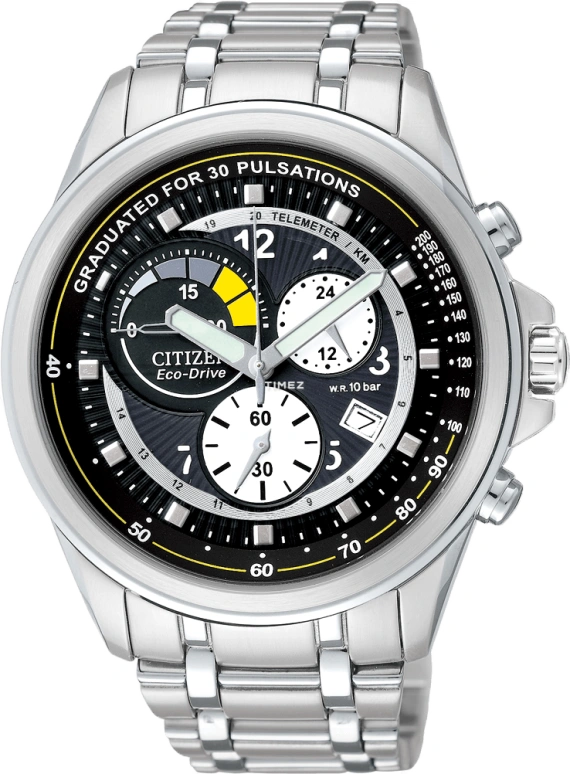 Citizen,Eco-Drive 42mm,42mm,Stainless Steel,Black,Quartz,In-house Caliber,Sapphire,Crystal Glass,AT1155,AT1155-53E