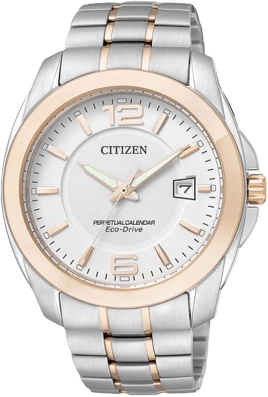 Citizen,Eco-Drive 42mm,42mm,Stainless Steel,Rose Gold,Silver White,Quartz,In-house Caliber,Sapphire,Crystal Glass,BL1248,BL1248-57A