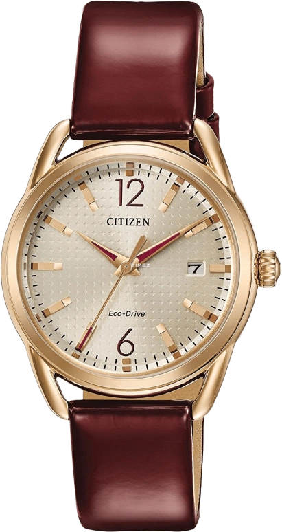 Citizen,Other 34mm,34mm,Stainless Steel,Rose Gold,Champagne,Quartz,FE6083,FE6083-05P