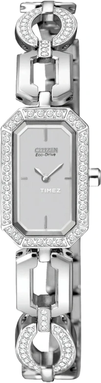 Citizen,Eco-Drive 23x14mm,23x14mm,Stainless Steel,Silver,Quartz,Sapphire,Crystal Glass,Square,EG2760,EG2760-56A