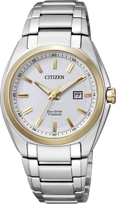 Citizen,Other 34mm,34mm,Titanium,White,Quartz,In-house Caliber,Sapphire,Crystal Glass,EW2214,EW2214-52A