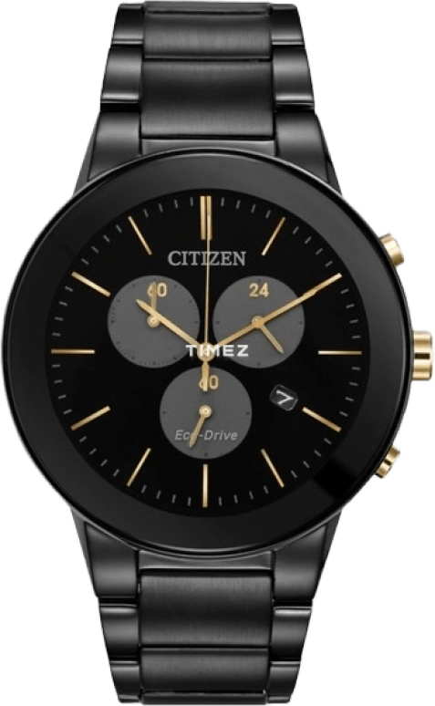Citizen,Other 43mm,43mm,Stainless Steel,Black,Quartz,AT2248,AT2248-59E