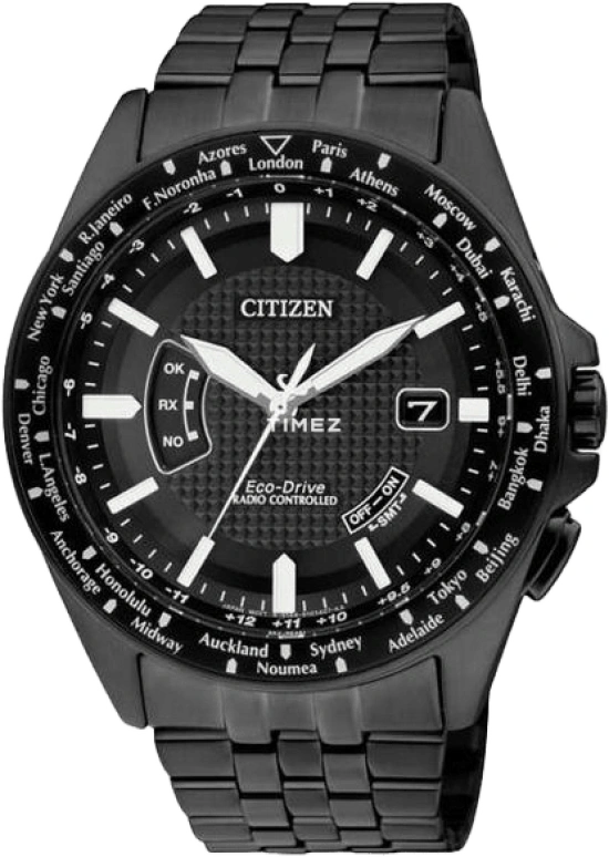 Citizen,Eco-Drive 43mm,43mm,Stainless Steel,Black,Quartz,CB0028,CB0028-58E