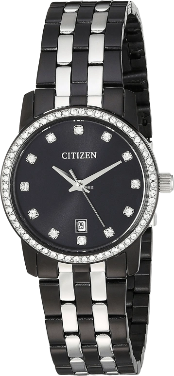 Citizen,Quartz 27mm,27mm,Stainless Steel,Black,Quartz,EU6037,EU6037-57E