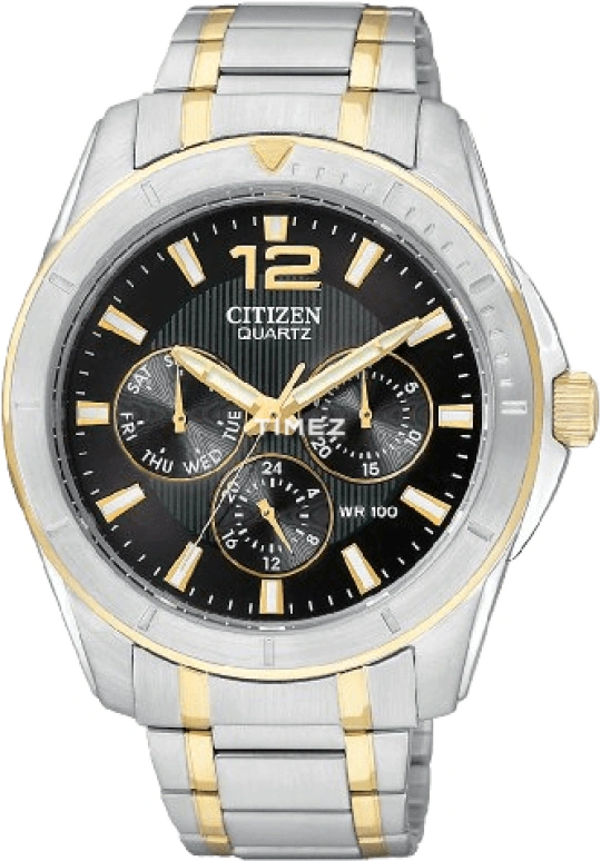 Citizen,Quartz 40mm,40mm,Stainless Steel,Black,Quartz,AG8304,AG8304-51E