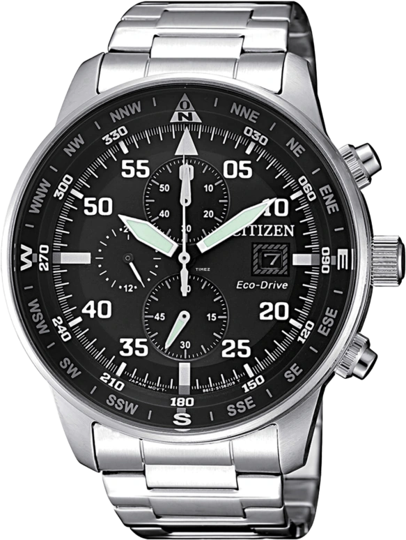 Citizen,Eco-Drive 44mm,44mm,Stainless Steel,Black,Quartz,In-house Caliber,Crystal Glass,CA0690,CA0690-88E