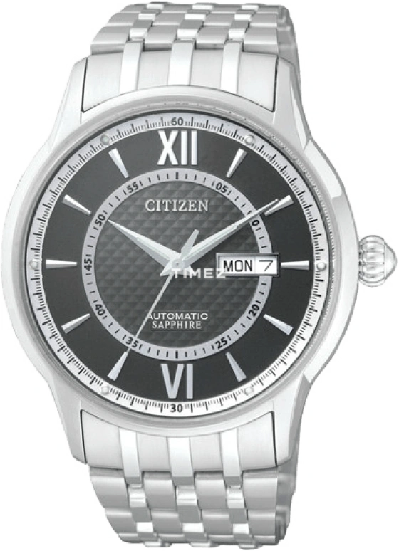 Citizen,Other 42mm,42mm,Stainless Steel,Black,Automatic,Sapphire,Crystal Glass,NH8325,NH8325-56EB