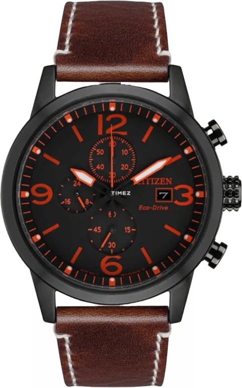 Citizen,Eco-Drive 43mm,43mm,Stainless Steel,Black,Quartz,In-house Caliber,Sapphire,Crystal Glass,CA0617,CA0617-11E