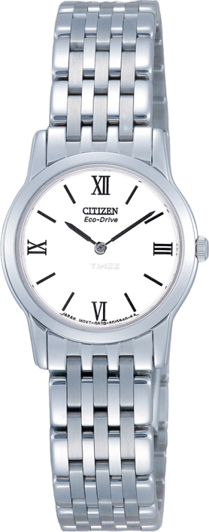 Citizen,Eco-Drive 23mm,23mm,Stainless Steel,White,Quartz,In-house Caliber,Sapphire,Crystal Glass,EG3041,EG3041-65A