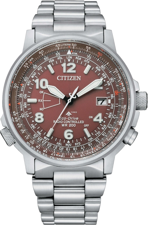 Citizen,Eco-Drive 42mm,42mm,Stainless Steel,Coffee,Brown,Quartz,In-house Caliber,Sapphire,CB0241,CB0241-85X