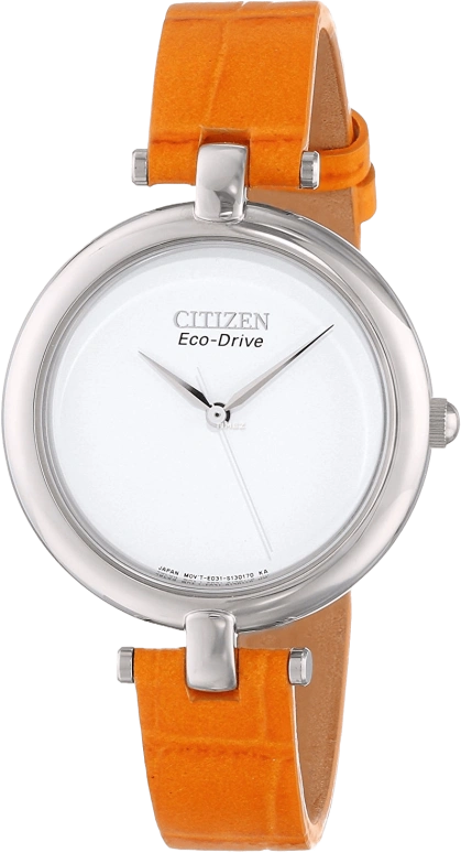 Citizen,Eco-Drive 34mm,34mm,Stainless Steel,White,Hardlex,Crystal Glass,Closed,EM0250,EM0250-01A