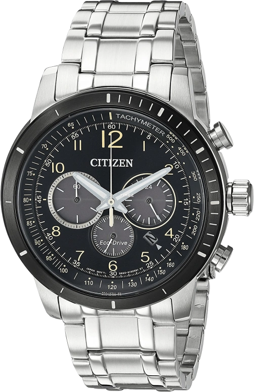 Citizen,Other 44mm,44mm,Stainless Steel,Black,Quartz,CA4358,CA4358-58E