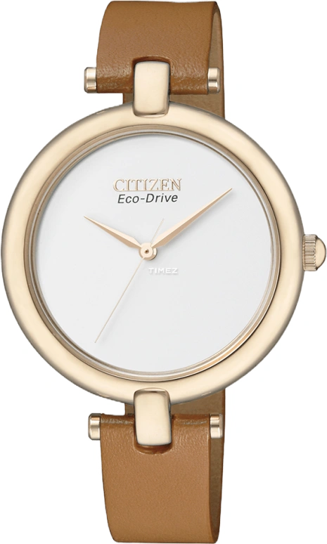 Citizen,Eco-Drive 34mm,34mm,Stainless Steel,White,Hardlex,Crystal Glass,Closed,EM0253,EM0253-03A