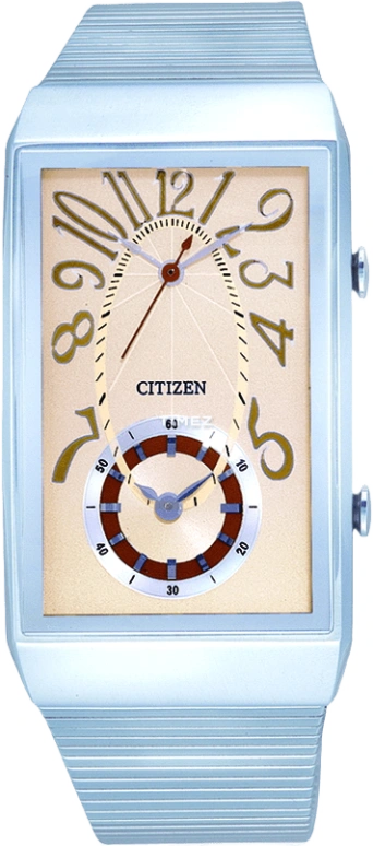Citizen,Other 45x26mm,45x26mm,Stainless Steel,Beige,Yellow,Quartz,In-house Caliber,Hardlex,Crystal Glass,EX0260,EX0260-50Y