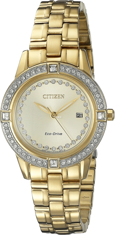 Citizen,Quartz 29mm,29mm,Stainless Steel,Champagne,Quartz,FE1152,FE1152-52P