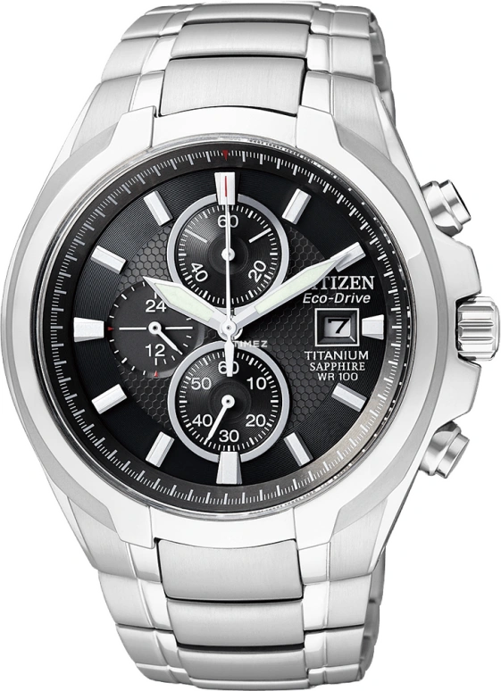 Citizen,Eco-Drive 43mm,43mm,Titanium,Black,Quartz,In-house Caliber,Sapphire,Crystal Glass,CA0260,CA0260-52E