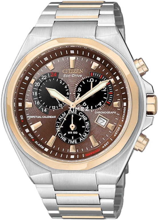 Citizen,Other 46mm,46mm,Stainless Steel,Coffee,Brown,Quartz,BL5416,BL5416-52X