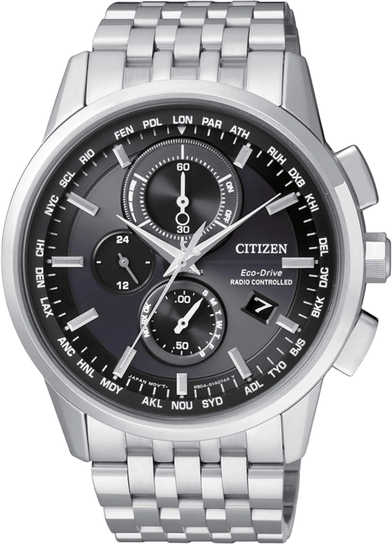 Citizen,Eco-Drive 43mm,43mm,Stainless Steel,Black,Sapphire,Closed,AT8110,AT8110-61E