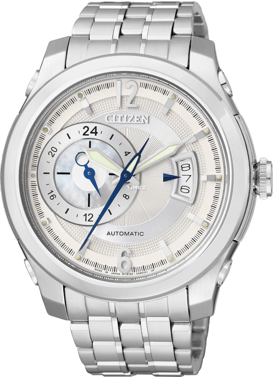 Citizen,Other 44mm,44mm,Stainless Steel,White,Sapphire,Crystal Glass,Mother of Pearl,NP3000,NP3000-54A