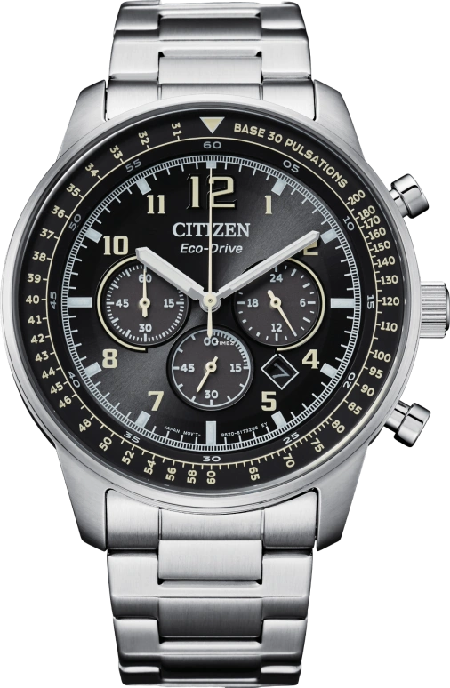 Citizen,Eco-Drive 44mm,44mm,Stainless Steel,Black,Quartz,In-house Caliber,Crystal Glass,CA4500,CA4500-83E