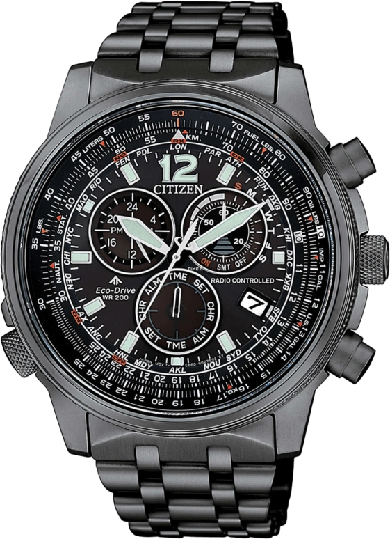 Citizen,Eco-Drive 45mm,45mm,Stainless Steel,Black,Quartz,CB5867,CB5867-87H