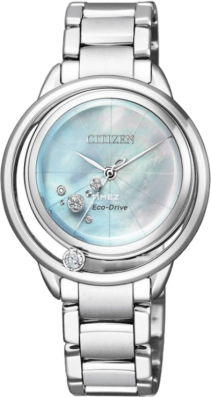 Citizen,Quartz 33mm,33mm,Stainless Steel,Silver White,Quartz,In-house Caliber,Sapphire,EW5521,EW5521-81D