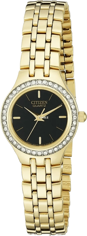 Citizen,Quartz 24mm,24mm,Stainless Steel,Black,Quartz,Sapphire,Crystal Glass,Round,EJ6042,EJ6042-56E