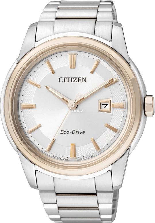 Citizen,Eco-Drive 43mm,43mm,Stainless Steel,Rose Gold,White,Sapphire,Crystal Glass,Rose Gold,AW1124,AW1124-58A