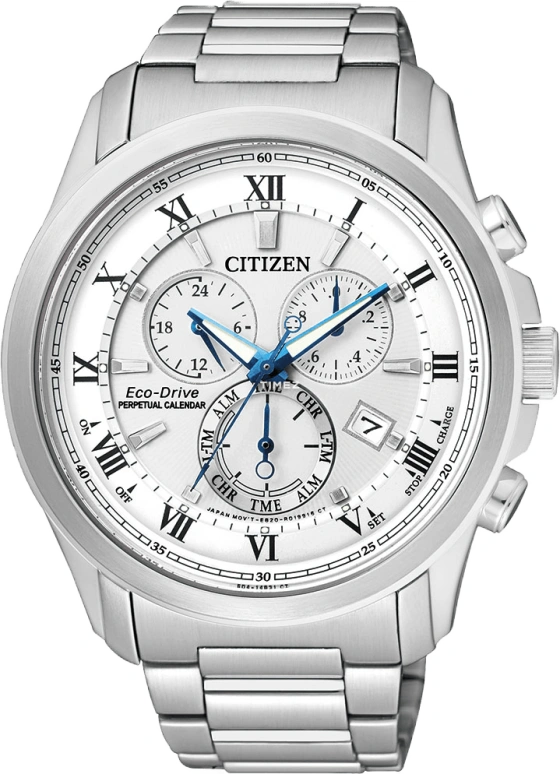 Citizen,Eco-Drive 43mm,43mm,Stainless Steel,White,Quartz,In-house Caliber,Sapphire,BL5540,BL5540-53A